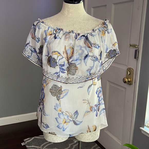 WHMB Off Shoulder Floral Print Top - Picture 3 of 10